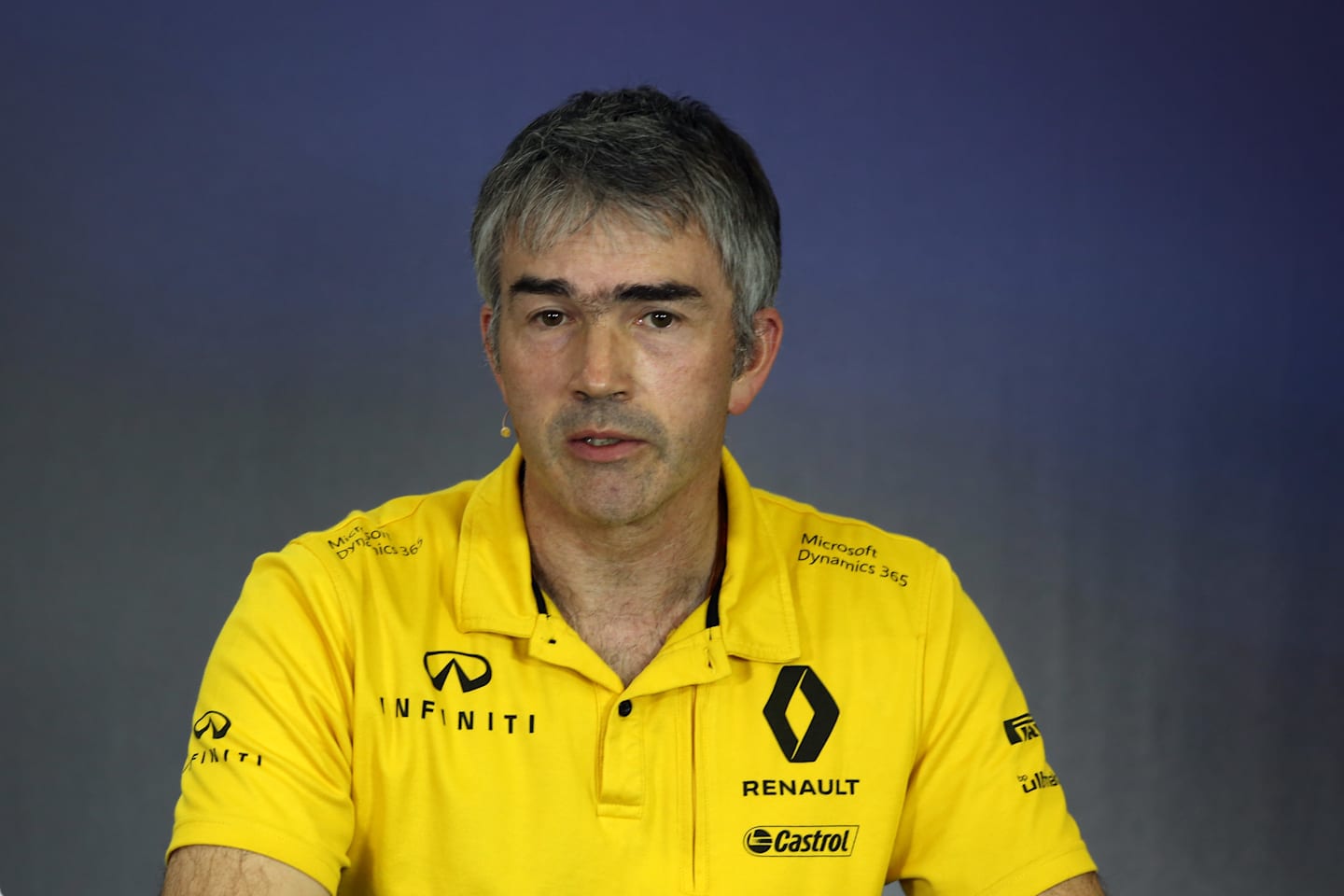 Nick Chester (GBR) Renault Sport F1 Team Technical Director in the Press Conference at Formula One